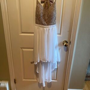 Adorable lace bodice with sheer dress